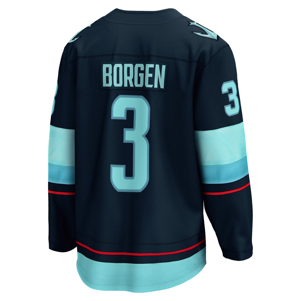 Seattle Kraken Will Borgen Deep Sea Blue Home Breakaway Player Hockey Jersey