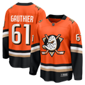 Anaheim Ducks Cutter Gauthier Orange Home Breakaway Hockey Jersey