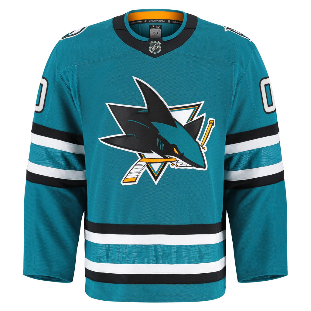 San Jose Sharks Teal Home Pro Custom Jersey