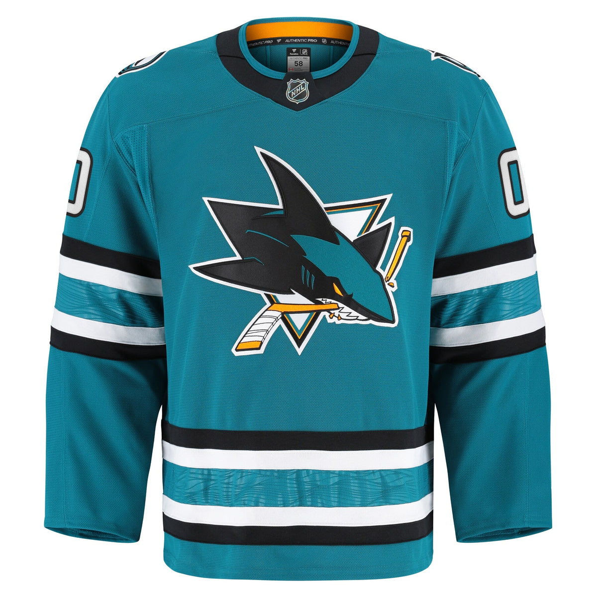 San Jose Sharks Teal Home Pro Custom Jersey