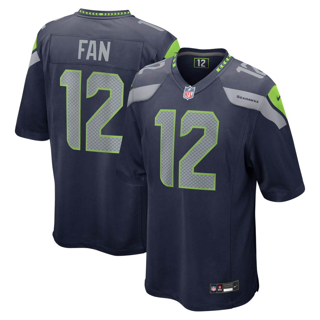 Seattle Seahawks 12s College Navy Team Game Football Jersey