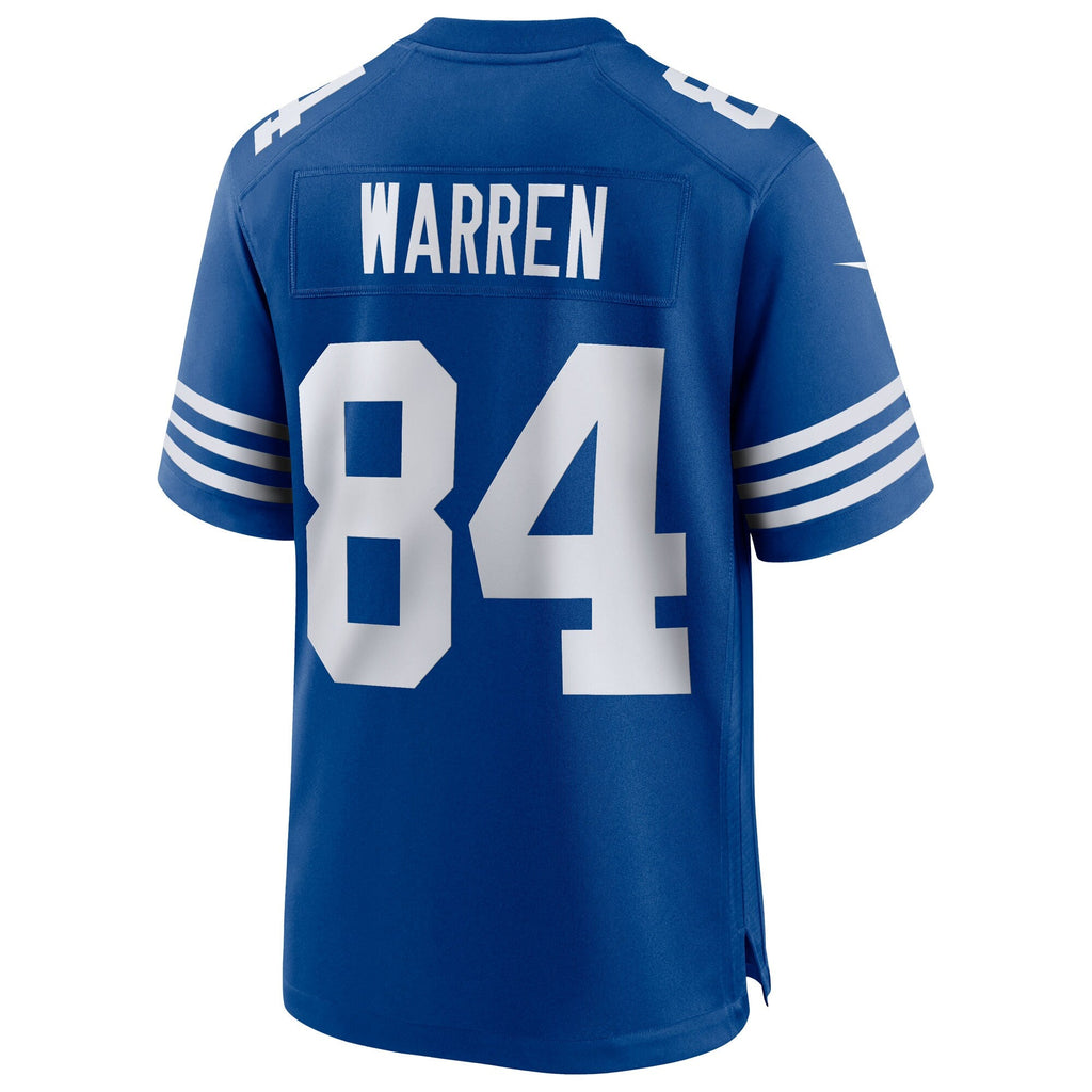 Indianapolis Colts Tyler Warren Royal Alternate Game Football Jersey
