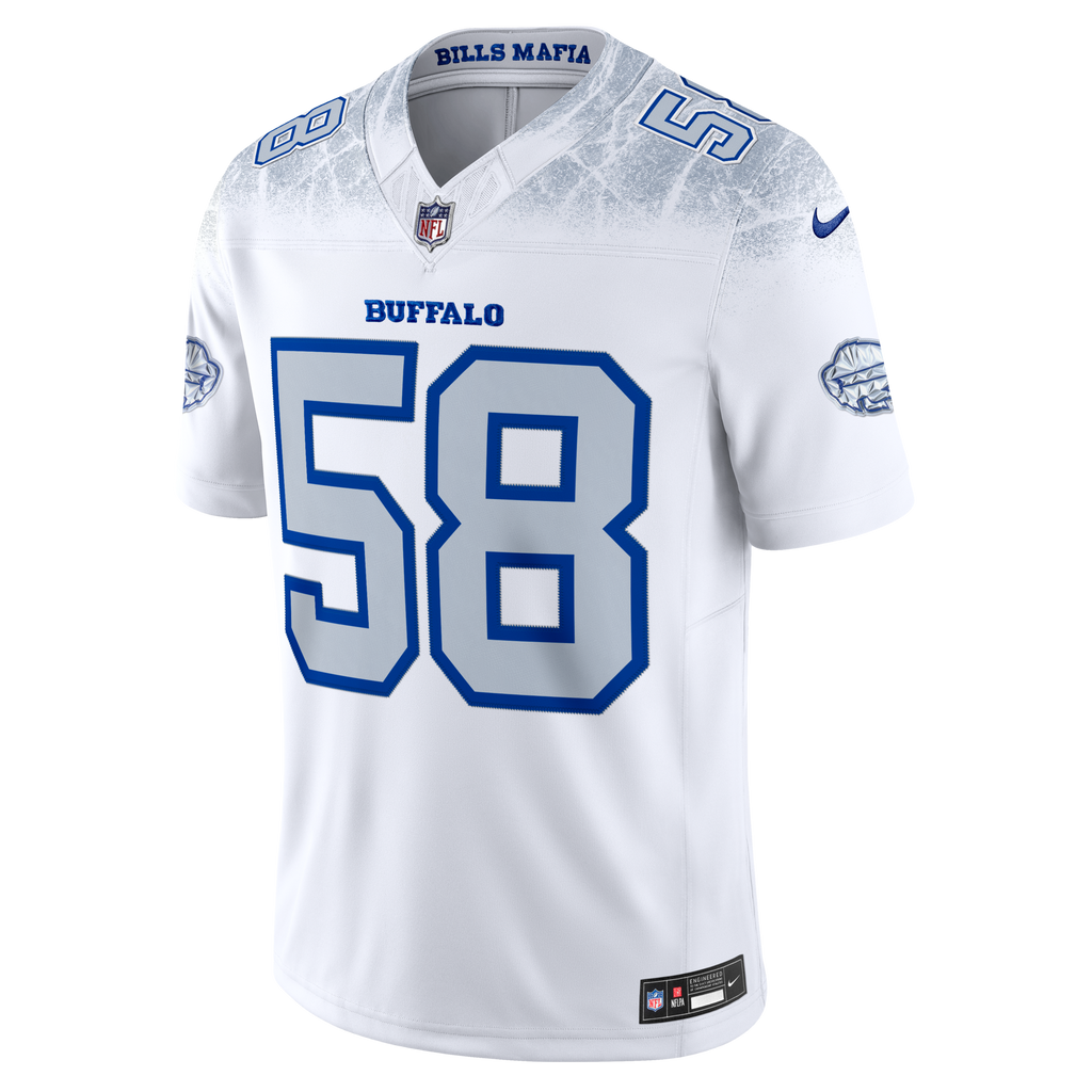 Buffalo Bills Matt Milano White 2025 Rivalries Collection Stitched Limited Football Jersey