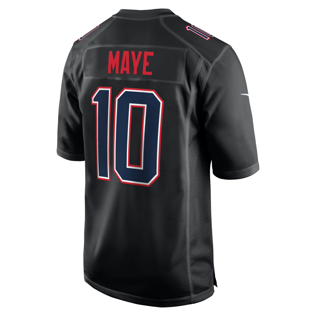 New England Patriots Drake Maye Carbon Black Game Football Jersey