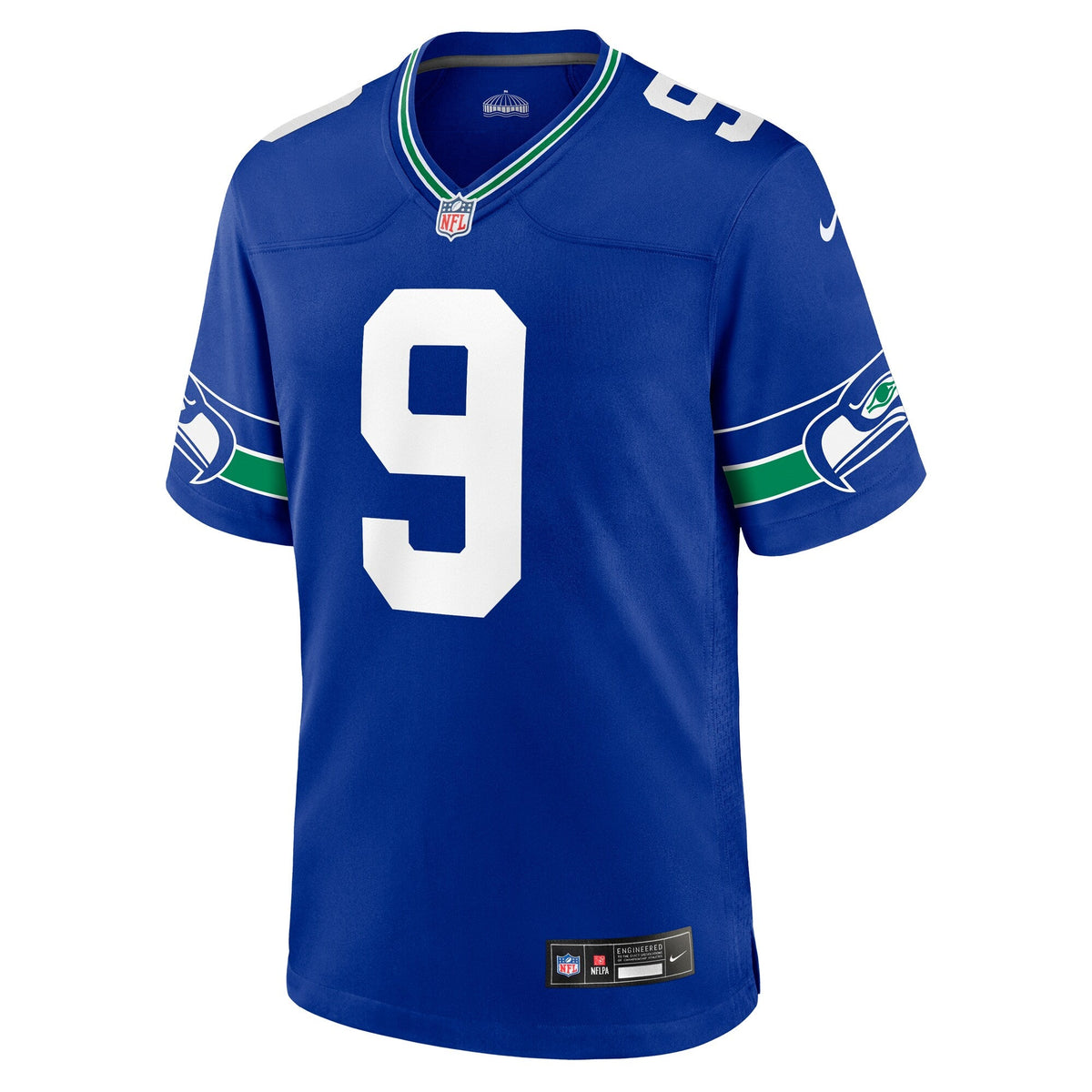 Seattle Seahawks Kenneth Walker III Royal Throwback Player Game Football Jersey