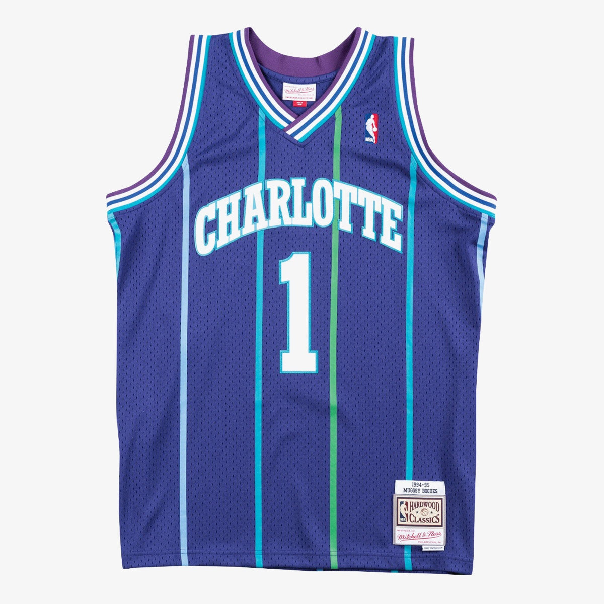 Charlotte Hornets Muggsy Bogues 1994 Swingman Alternate Jersey - Purple