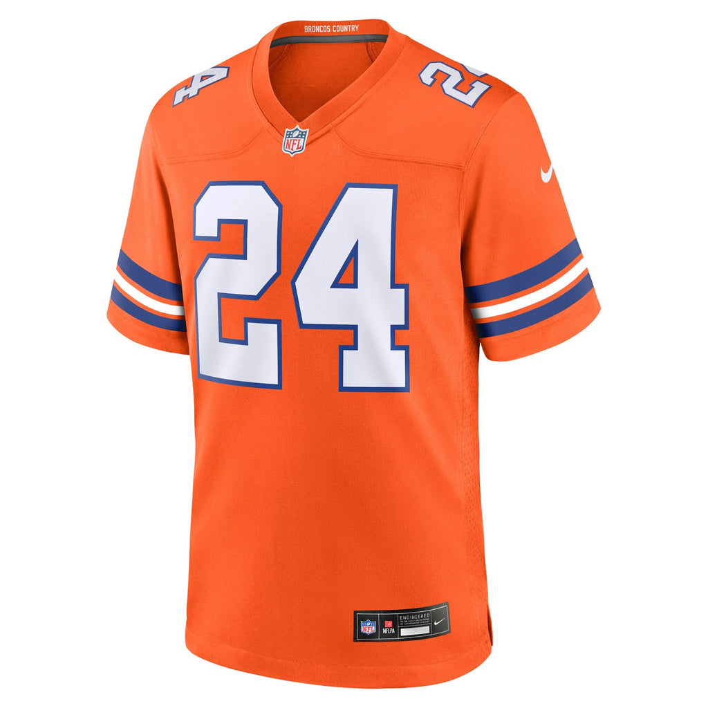 Denver Broncos Champ Bailey Orange Retired Player Alternate Game Football Jersey