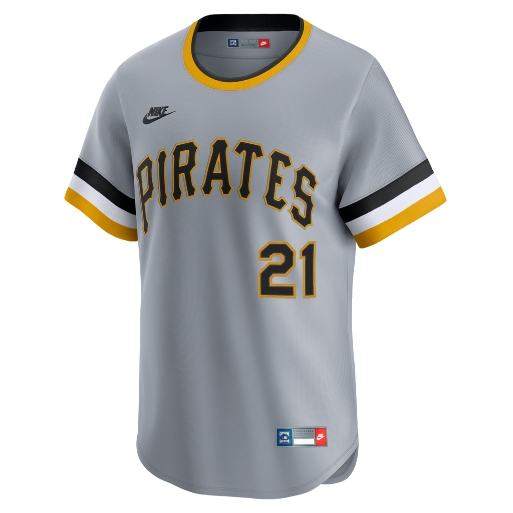 Pittsburgh Pirates Roberto Clemente Gray Throwback Cooperstown Collection Limited Baseball Jersey