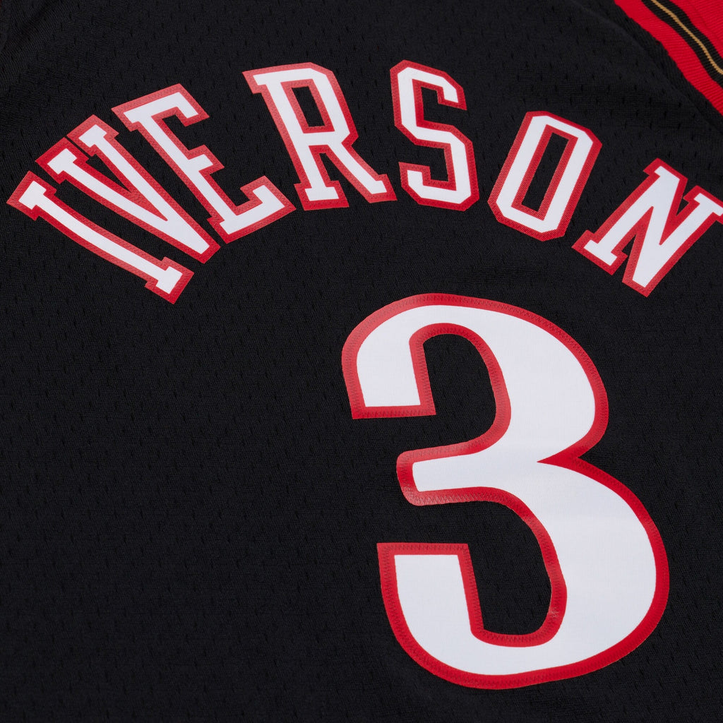 Philadelphia 76ers Allen Iverson 1997 Dark Jersey - Black