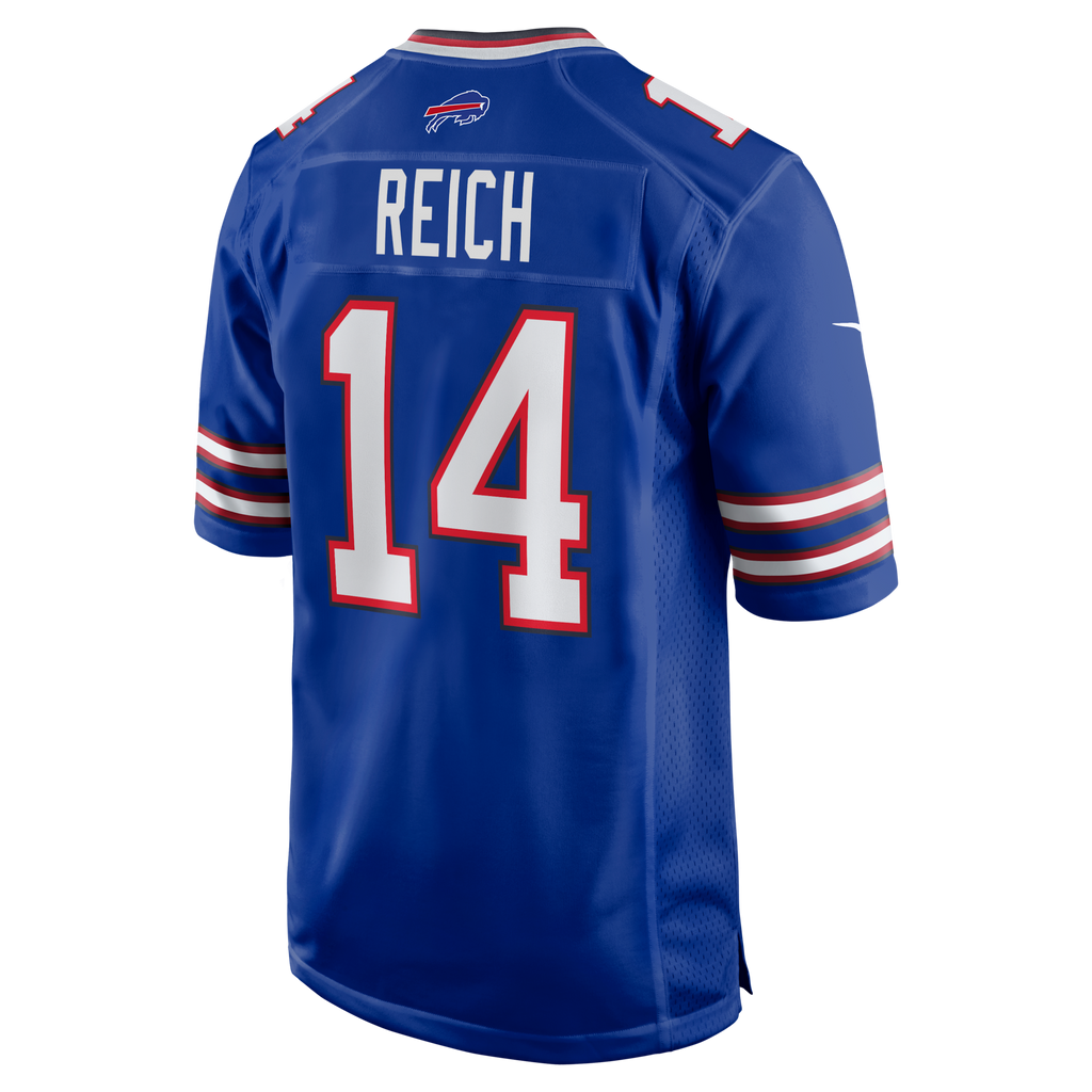 Buffalo Bills Frank Reich Royal Game Retired Player Football Jersey