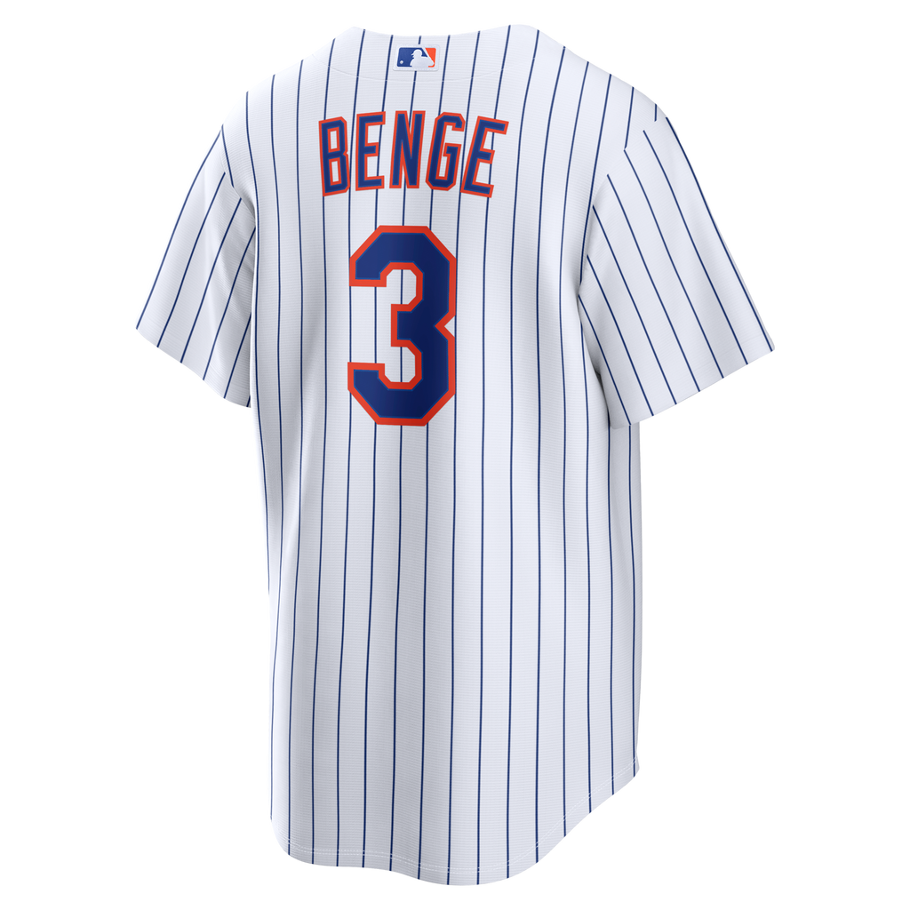 New York Mets Carson Benge White Home Replica Baseball Jersey
