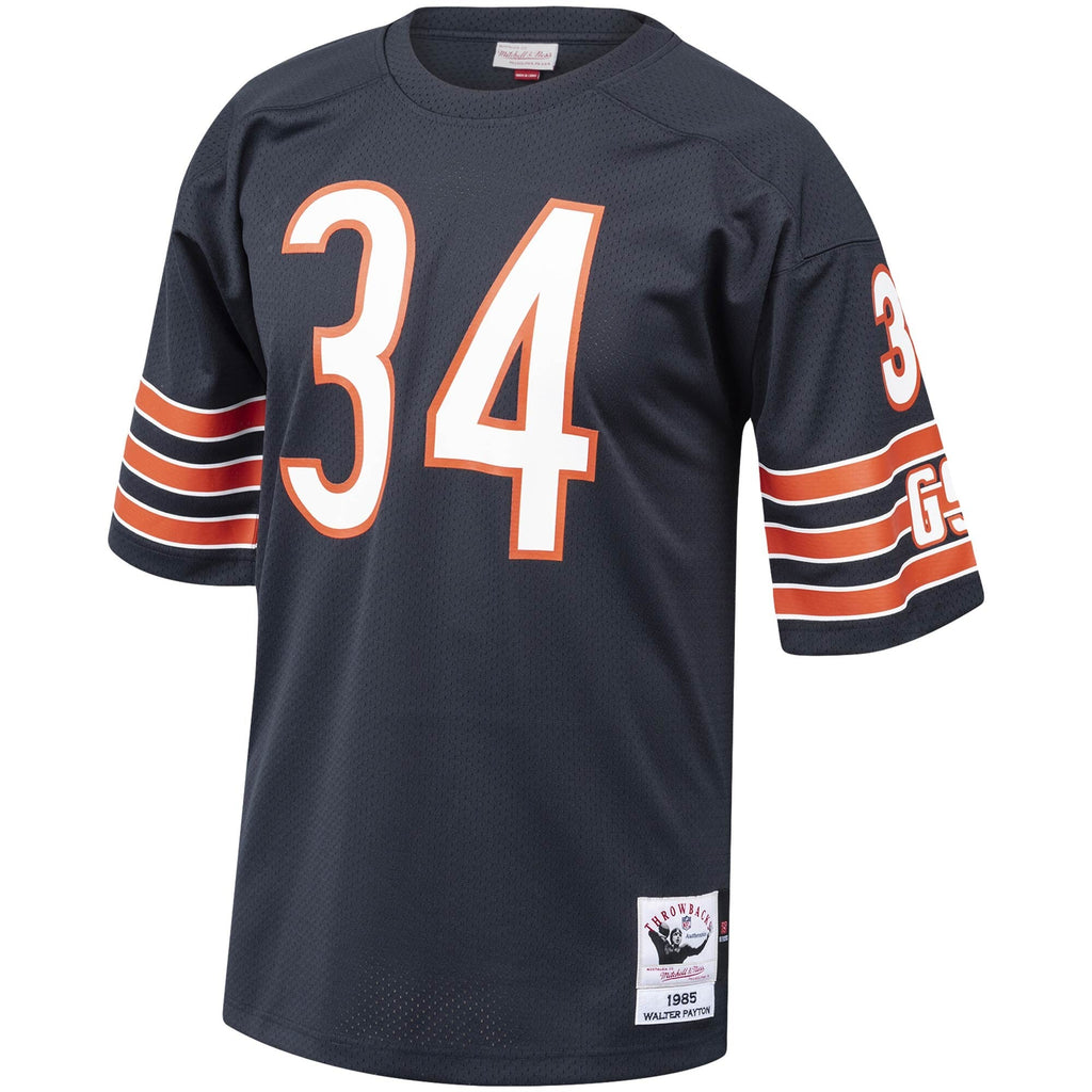 Chicago Bears 1985 Walter Payton Navy Throwback Retired Player Football Jersey