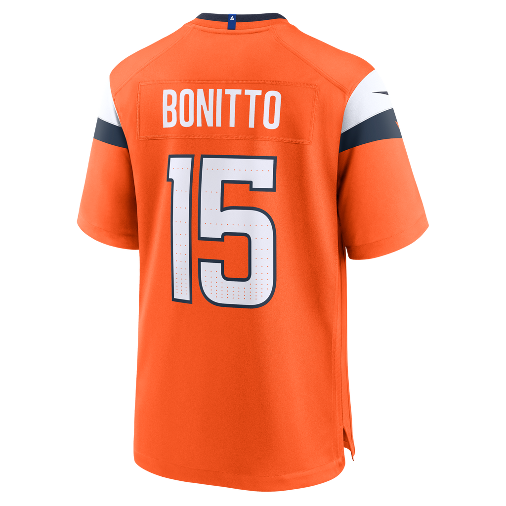 Denver Broncos Nik Bonitto Orange Team Game Football Jersey