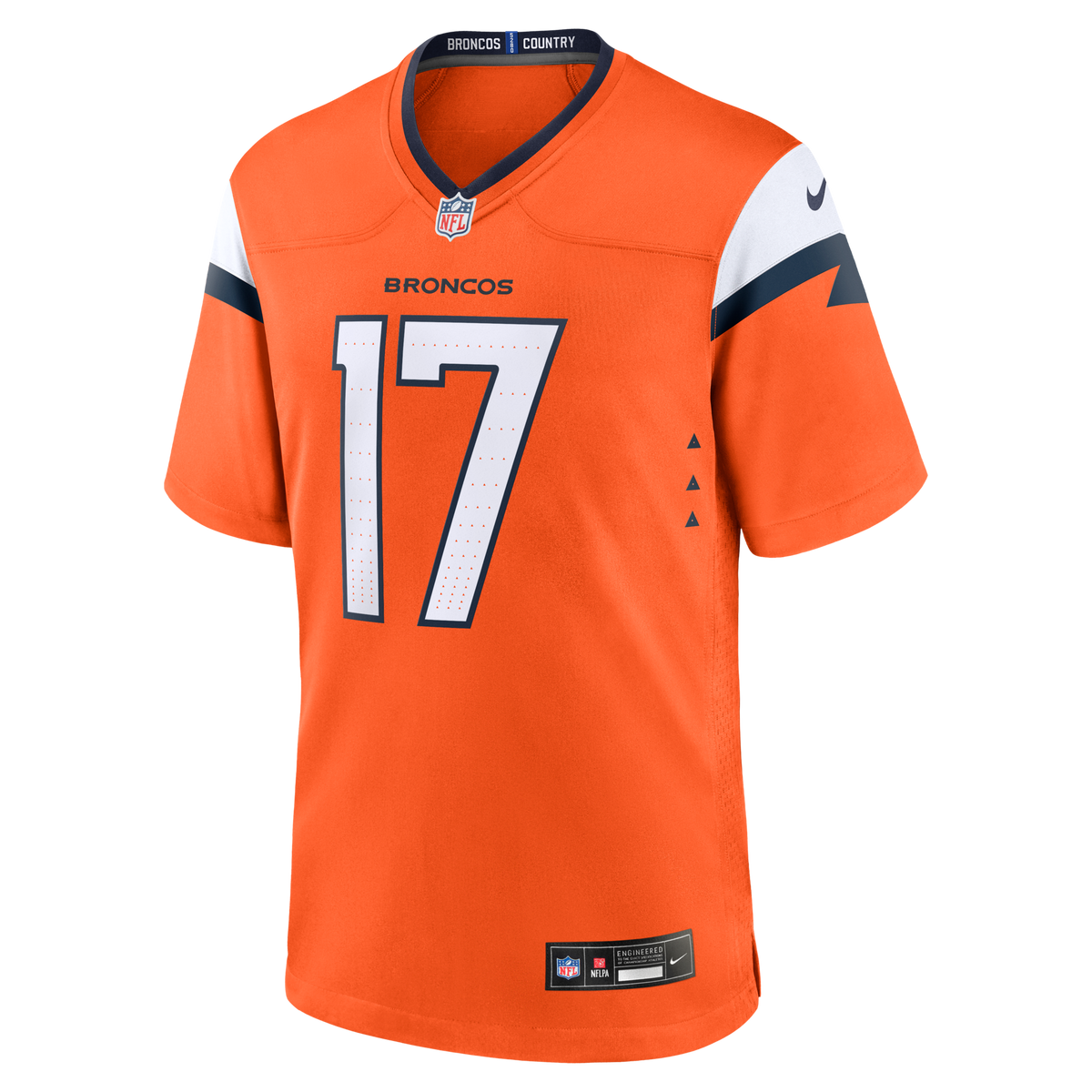 Denver Broncos Jaylen Waddle Orange Game Football Jersey