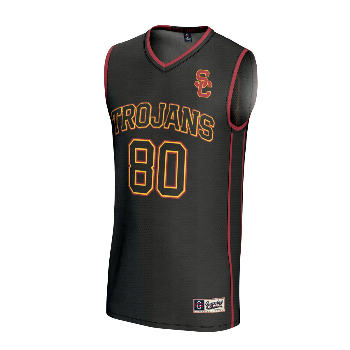 #80 Black USC Trojans Lightweight Basketball Fashion Jersey