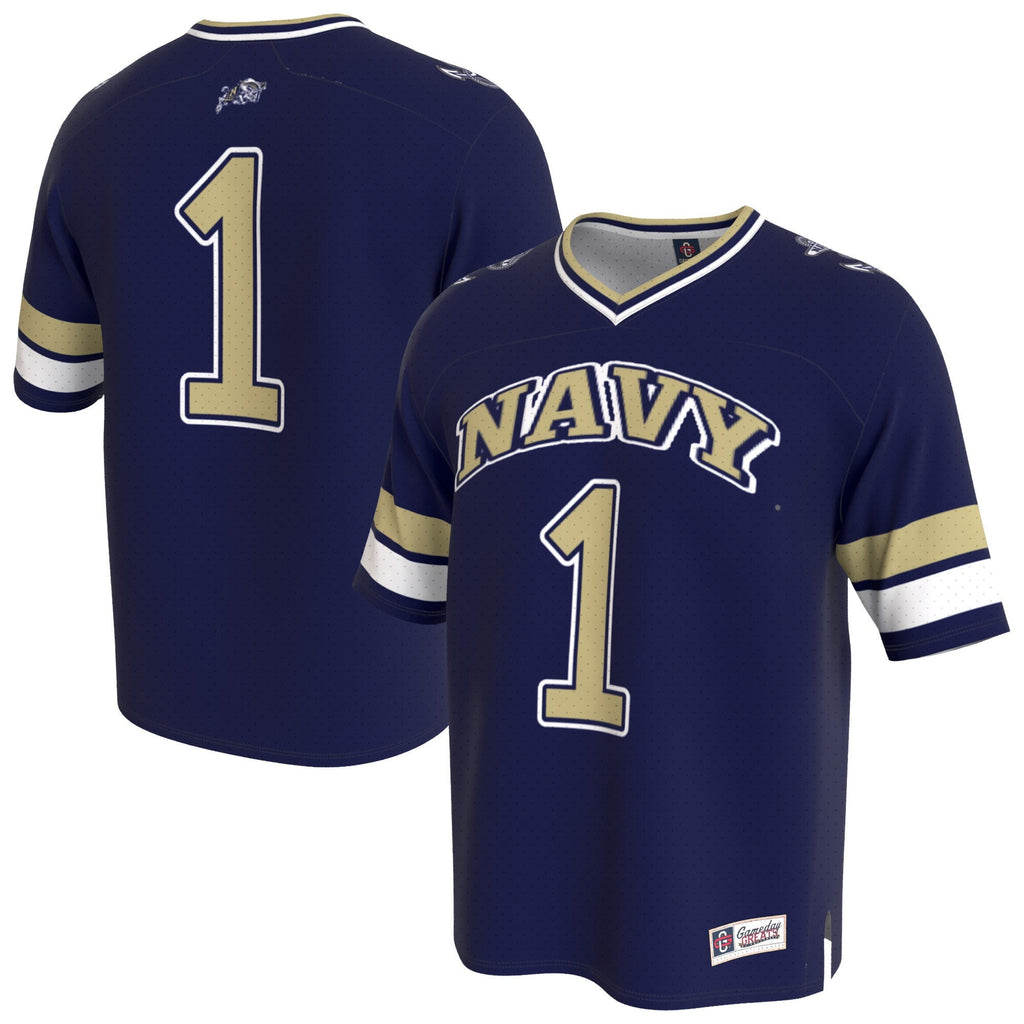 Navy Midshipmen Lightweight Collegiate Football Fashion Jersey - Navy