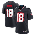 Houston Texans Graham Mertz Navy Team Game Football Jersey