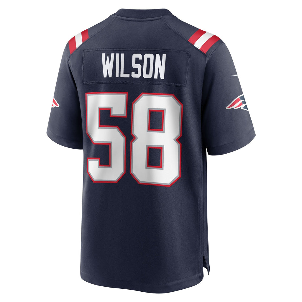 New England Patriots Jared Wilson Navy Team Game Football Jersey