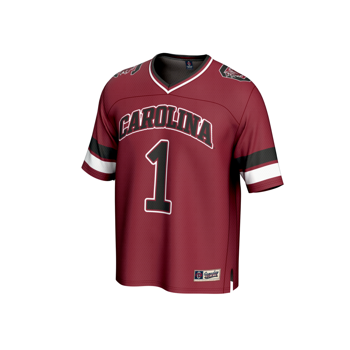 #1 Garnet South Carolina Gamecocks Lightweight Collegiate Football Fashion Jersey
