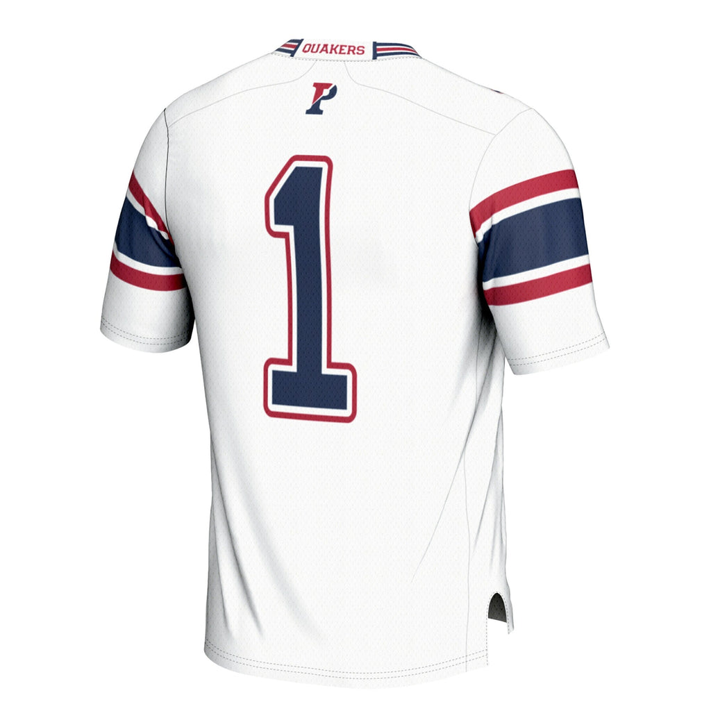 #1 Pennsylvania Quakers Football Jersey - White