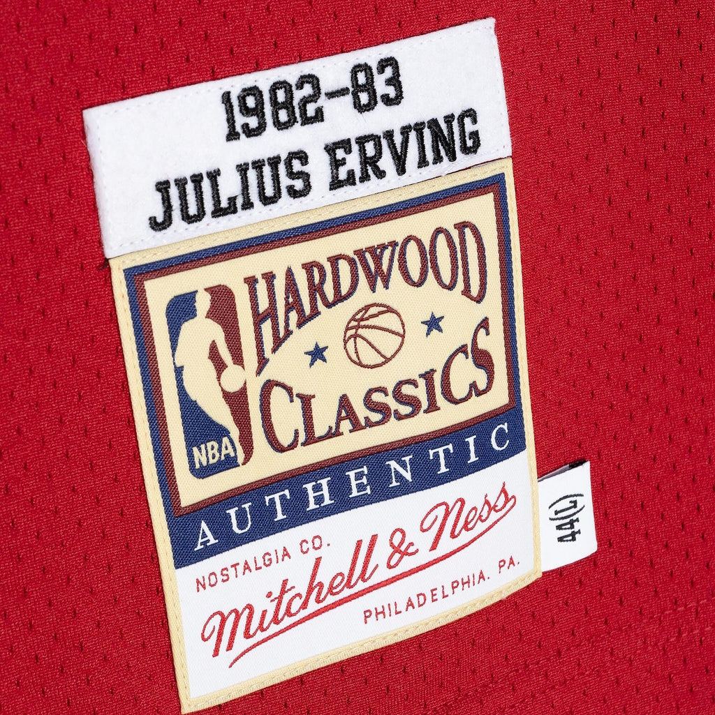 Philadelphia 76ers Julius Erving 82-83 Road Jersey - Scarlet