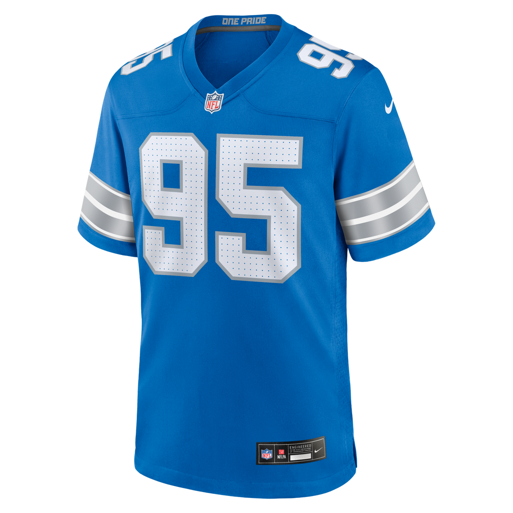 Detroit Lions Mathieu Betts Blue Game Football Jersey