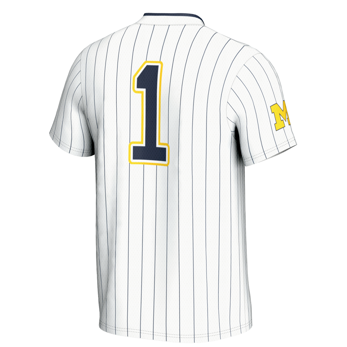 #1 Michigan Wolverines Lightweight Softball Jersey - White