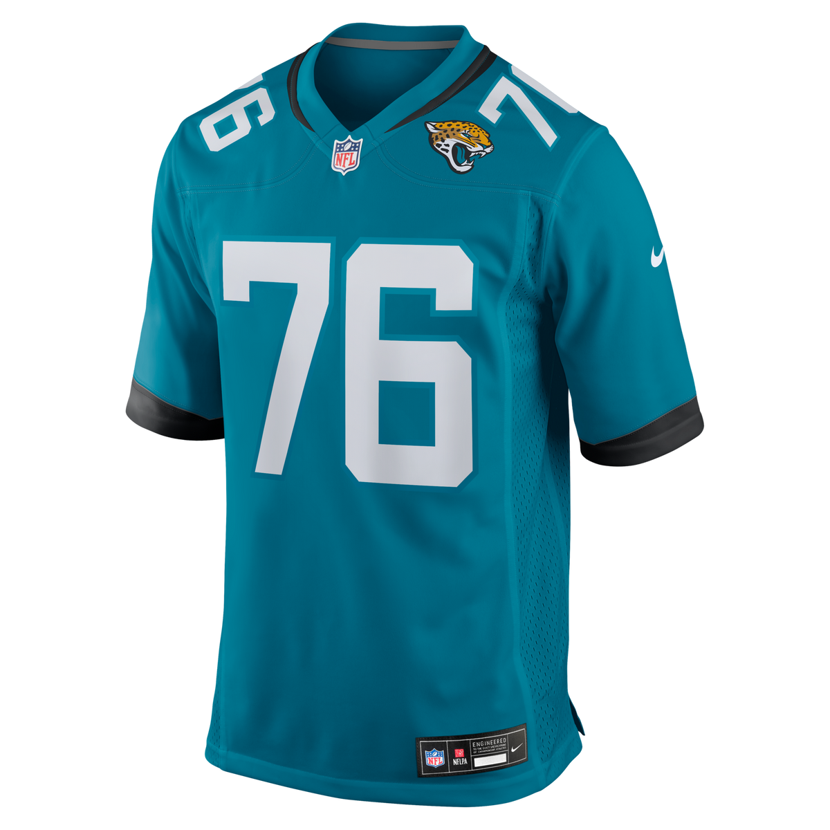 Jacksonville Jaguars Ezra Cleveland Teal Game Football Jersey