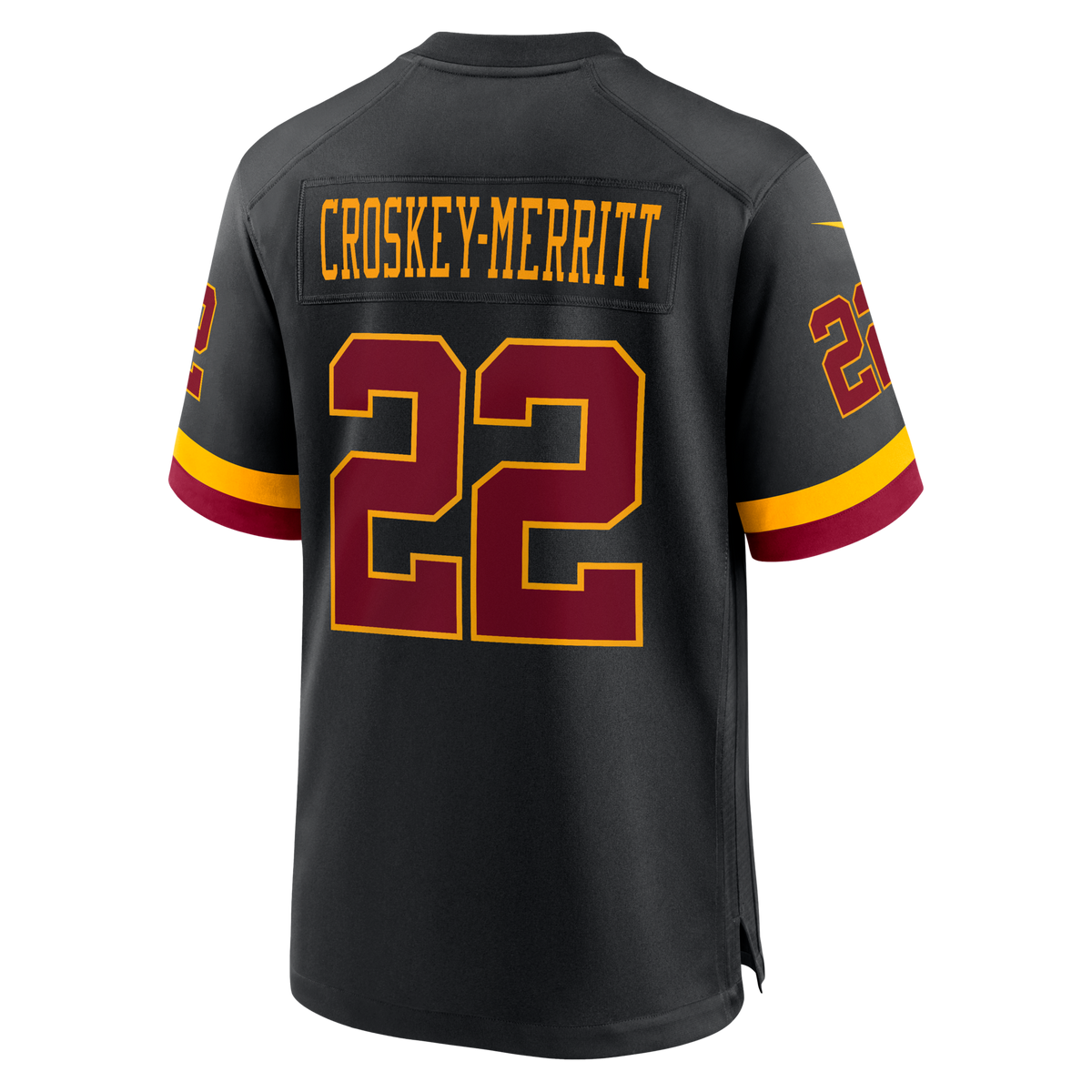 Washington Commanders Jacory Croskey-Merritt Black Hail Raiser Alternate Game Football Jersey