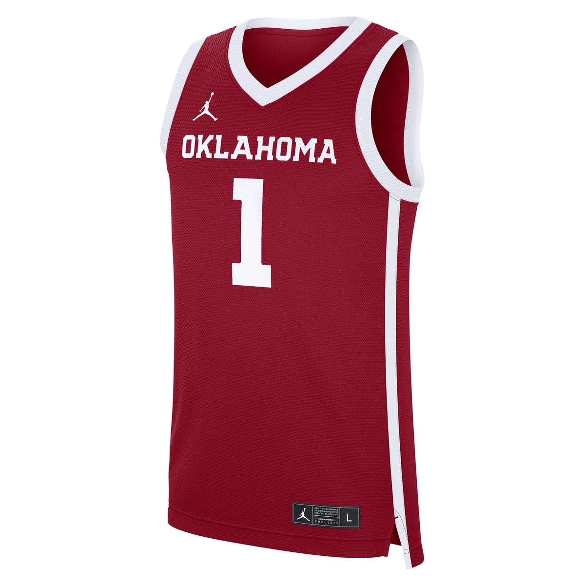 Crimson Oklahoma Sooners #1 Road Replica Basketball Jersey