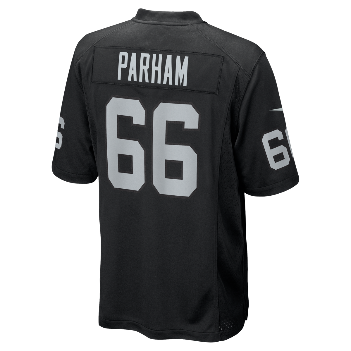 Las Vegas Raiders Dylan Parham Black Game Player Football Jersey