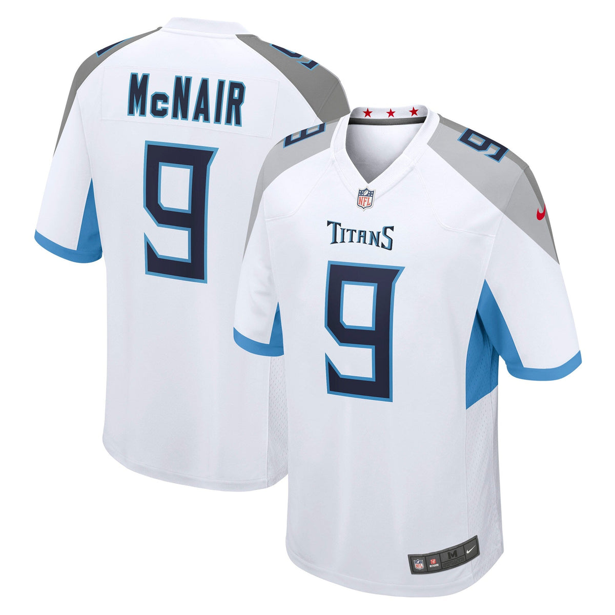 Tennessee Titans Steve McNair White Retired Player Game Football Jersey