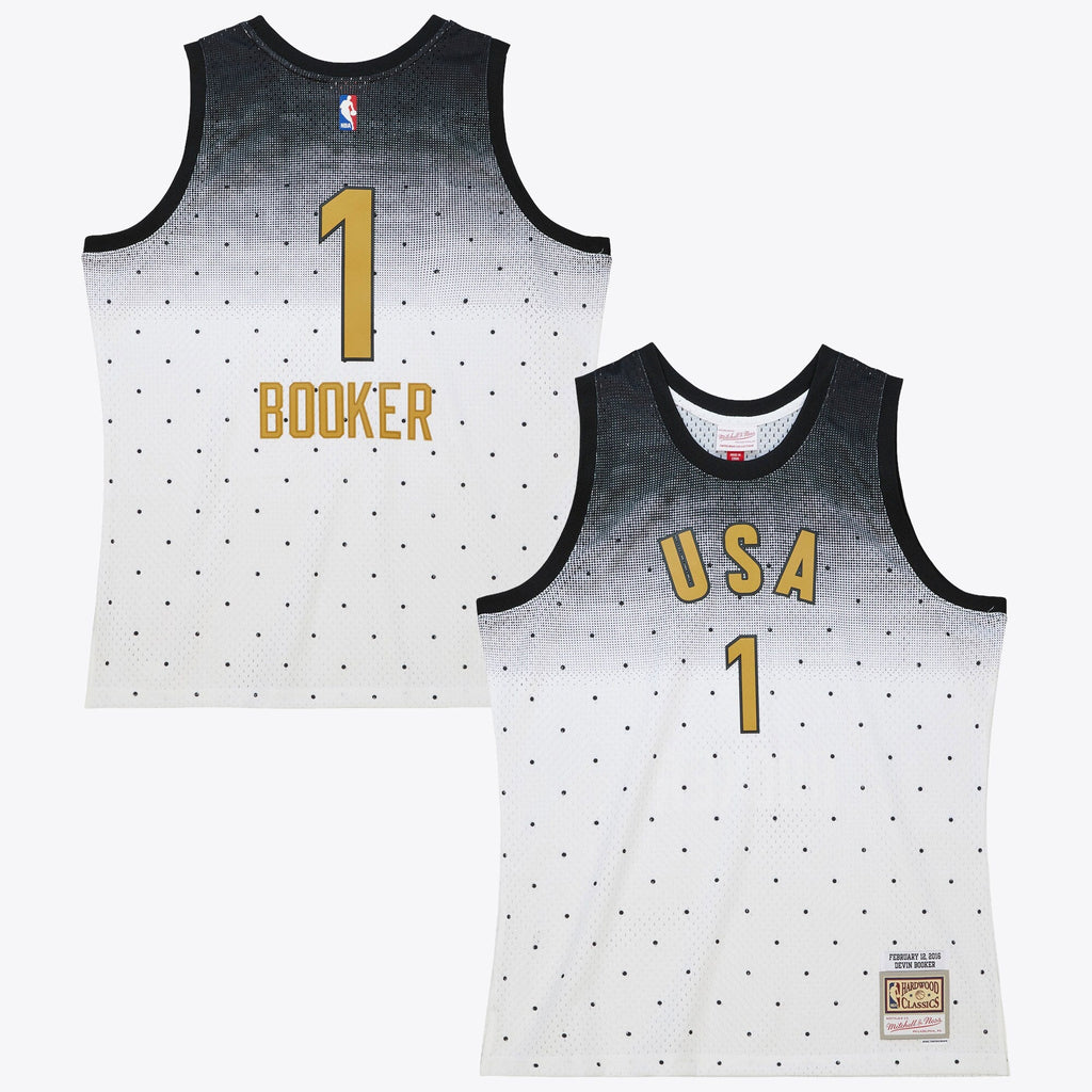 NBA Devin Booker 2016 USA Jersey All-Star - White/Black - Style 204329836