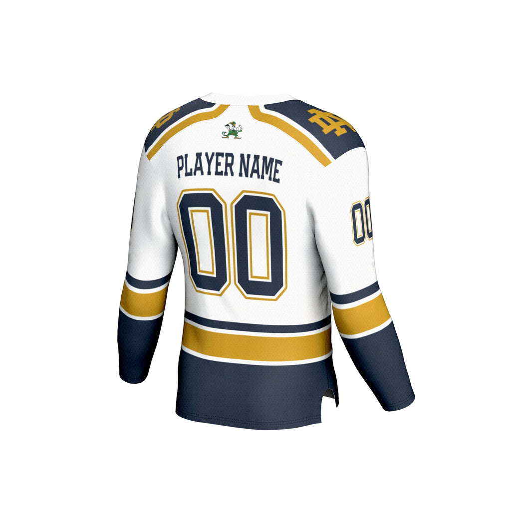 Notre Dame Fighting Irish Lightweight Hockey NIL Pick-a-Player Fashion Jersey - White