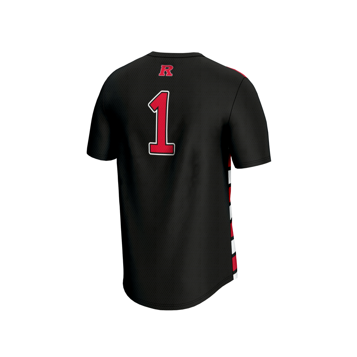 #1 Black Rutgers Scarlet Knights Lightweight Soccer Fashion Jersey