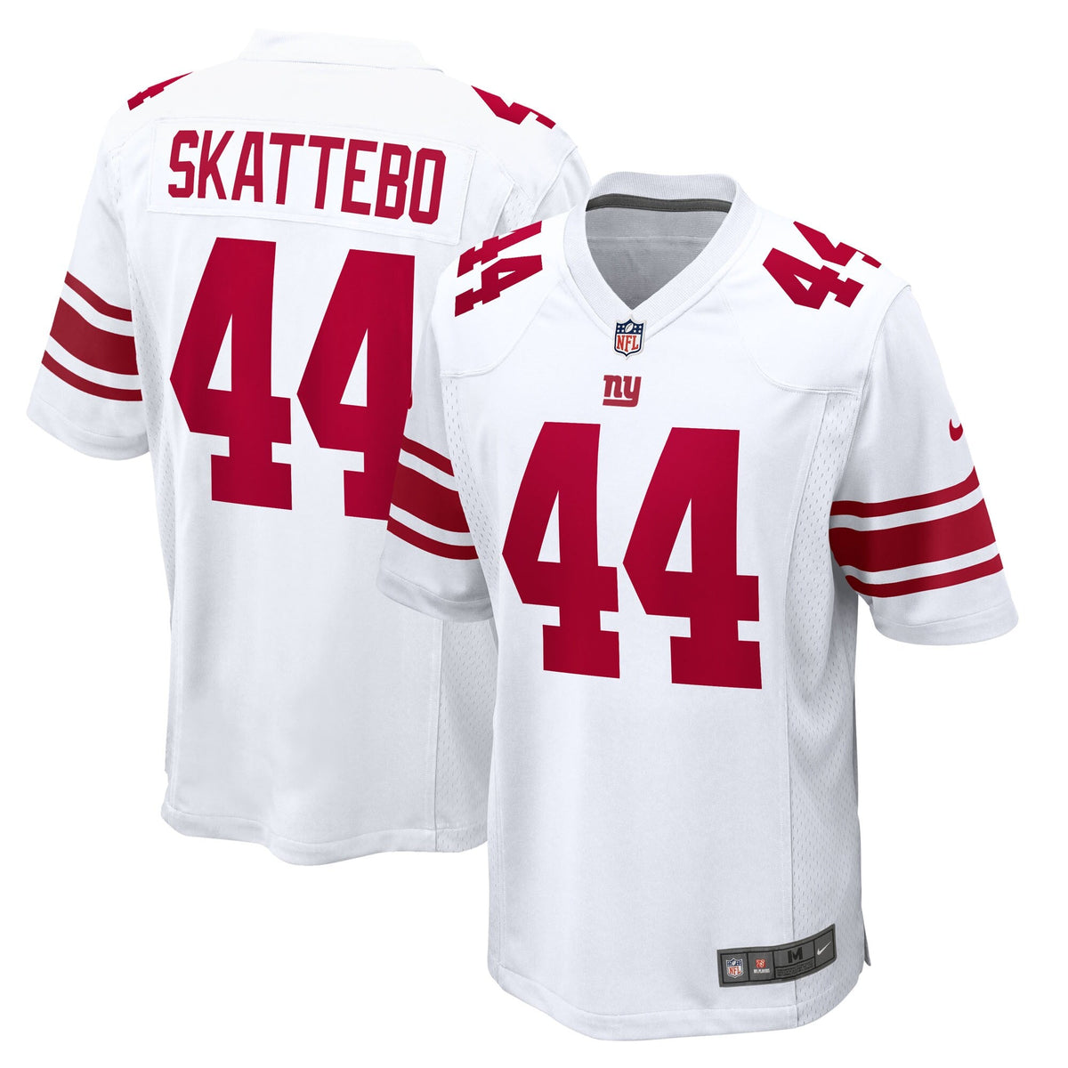New York Giants Cam Skattebo White Game Football Jersey