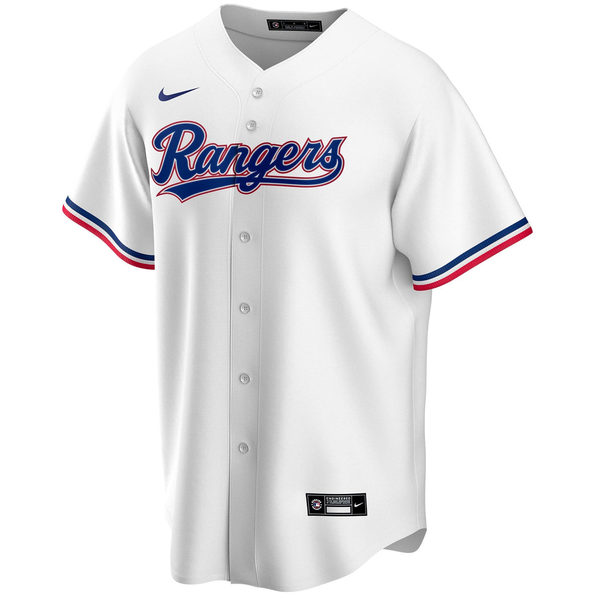 Texas Rangers White Home Replica Custom Baseball Jersey