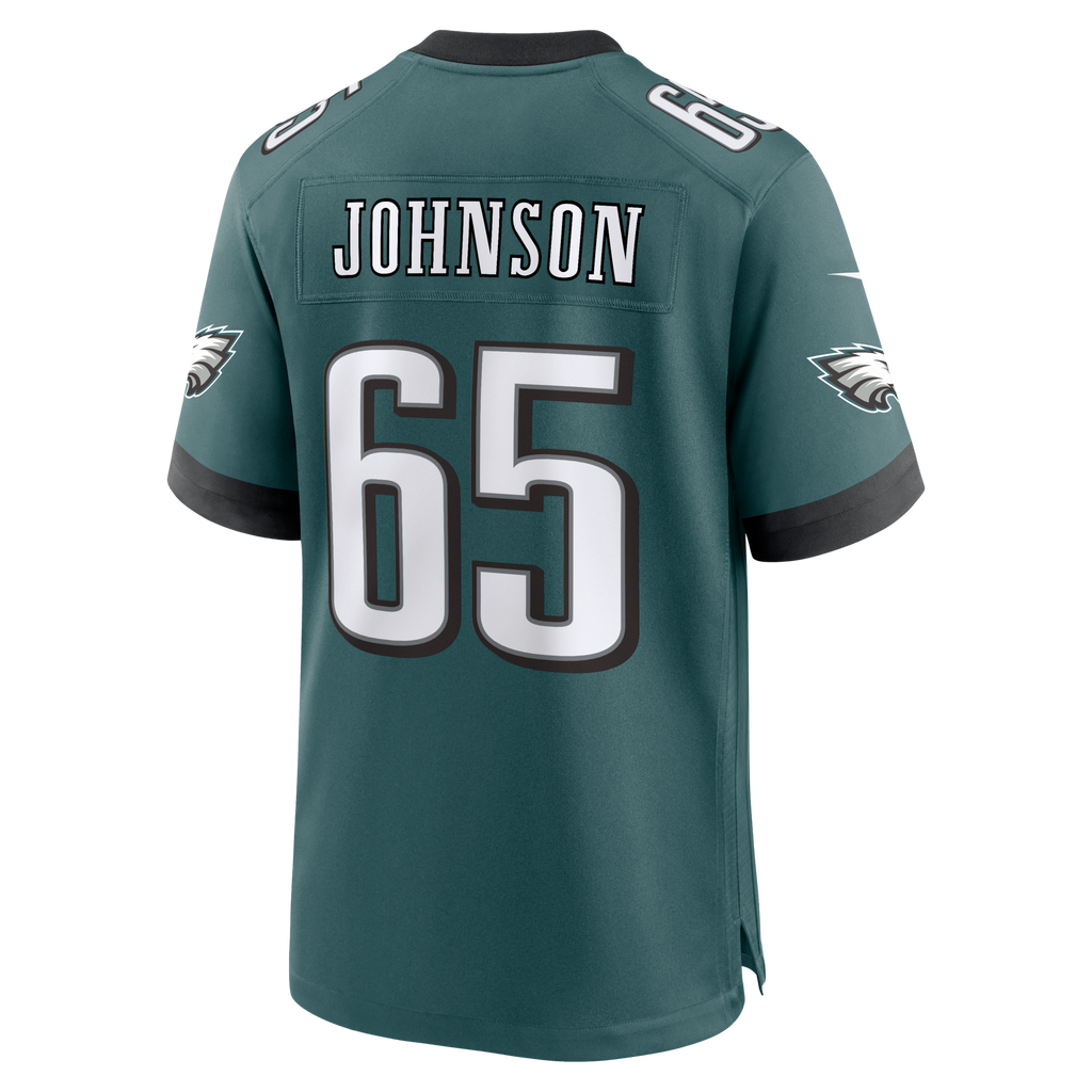 Philadelphia Eagles Lane Johnson Midnight Green Team Game Football Jersey