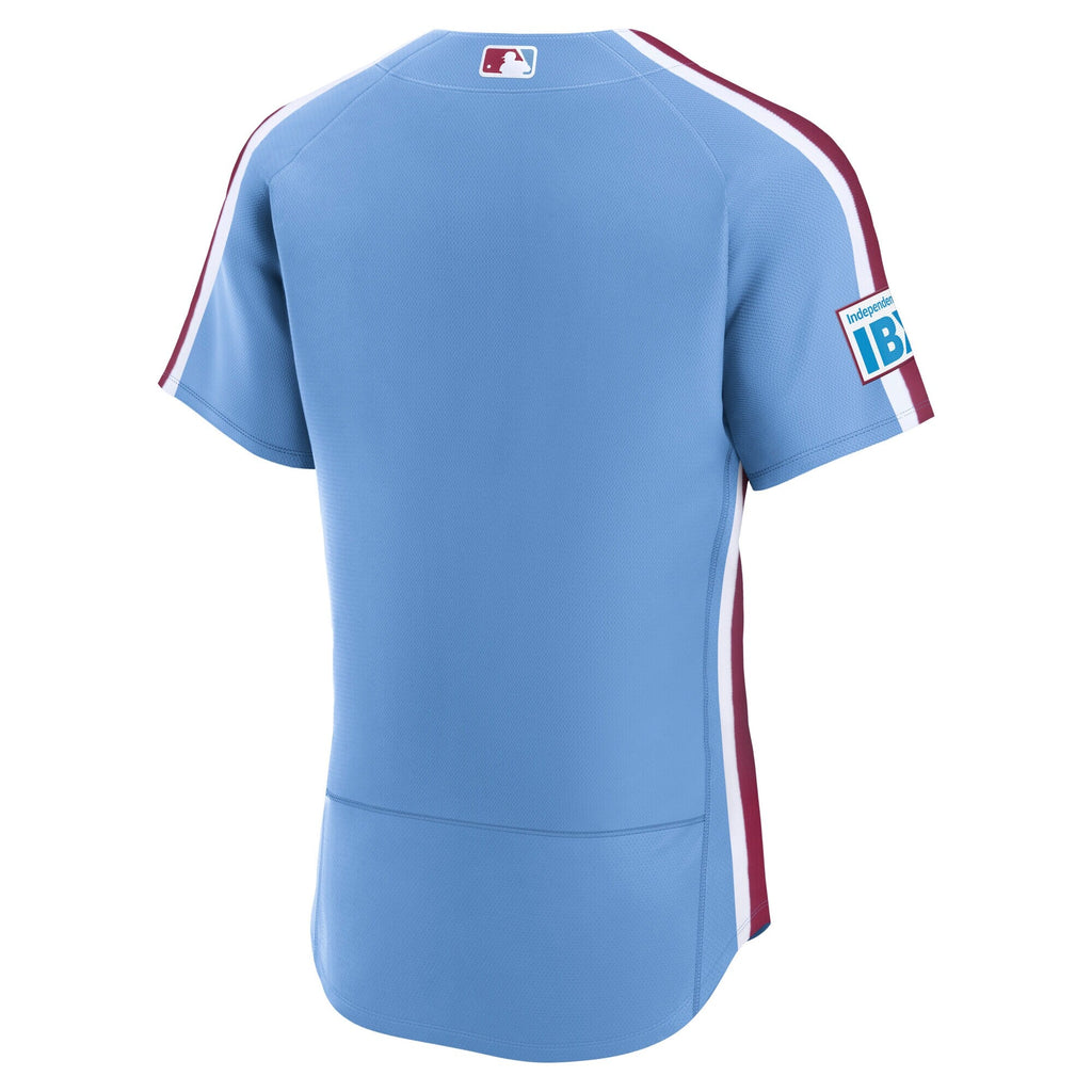 Philadelphia Phillies Light Blue Alternate Sponsor Patch Baseball Jersey