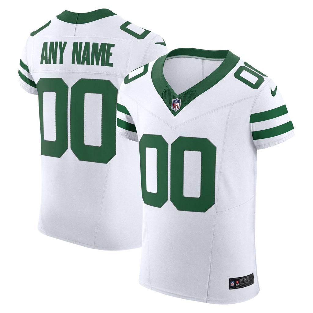 New York Jets White Vapor F.U.S.E. Elite Custom Football Jersey