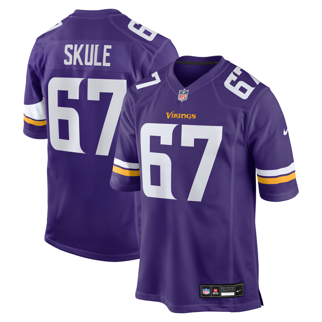 Minnesota Vikings Justin Skule Purple Team Game Football Jersey