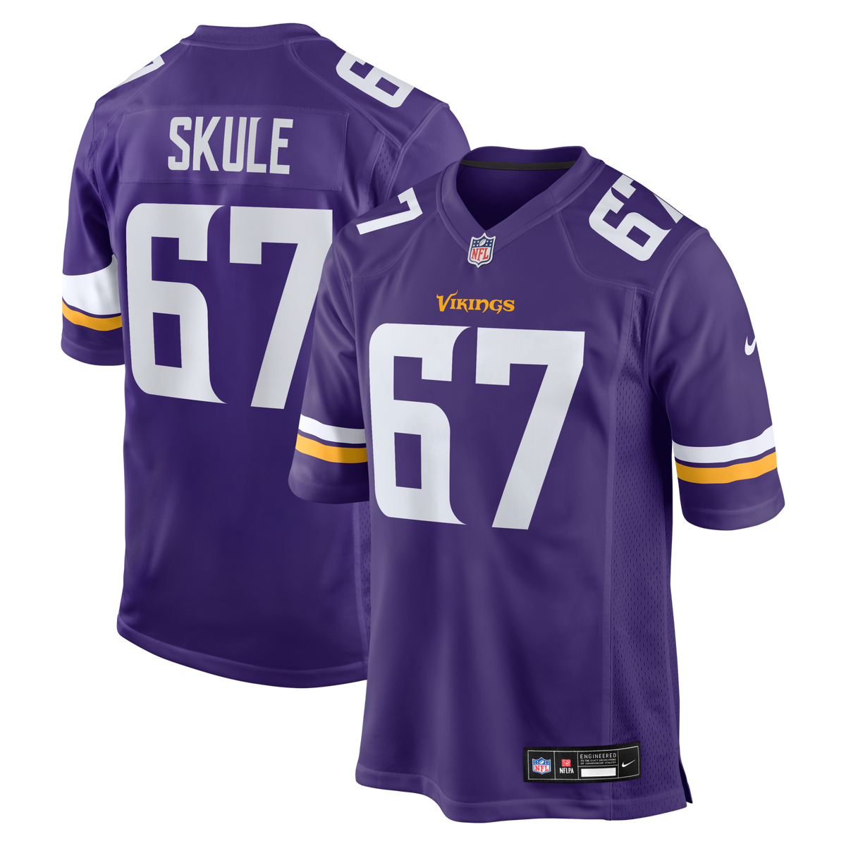 Minnesota Vikings Justin Skule Purple Team Game Football Jersey