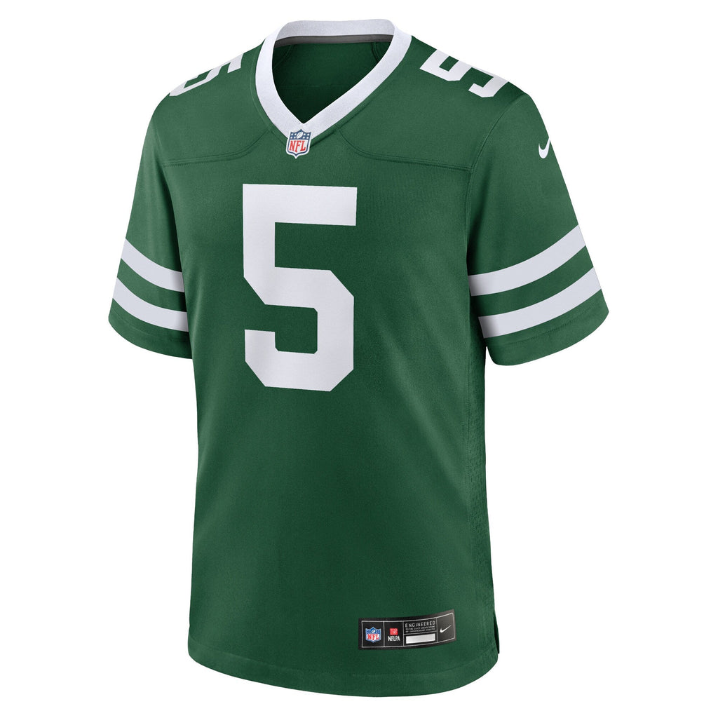 New York Jets Garrett Wilson Legacy Green Game Football Jersey