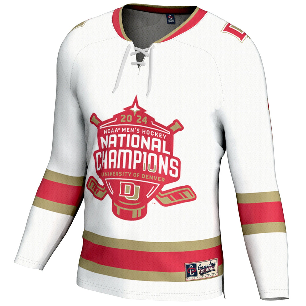 Denver Pioneers 2024 NCAA Ice Hockey National Champions Fashion Jersey - White
