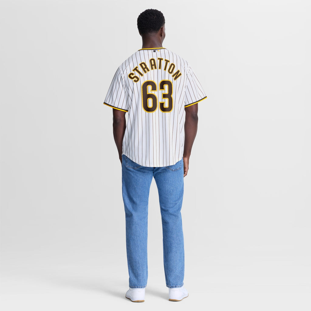 San Diego Padres Hunter Stratton White Home Replica Baseball Jersey