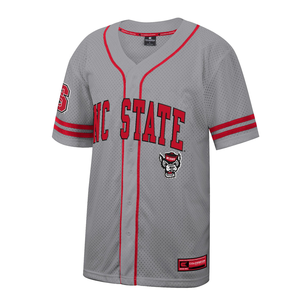 Gray NC State Wolfpack Free Spirited Baseball Jersey