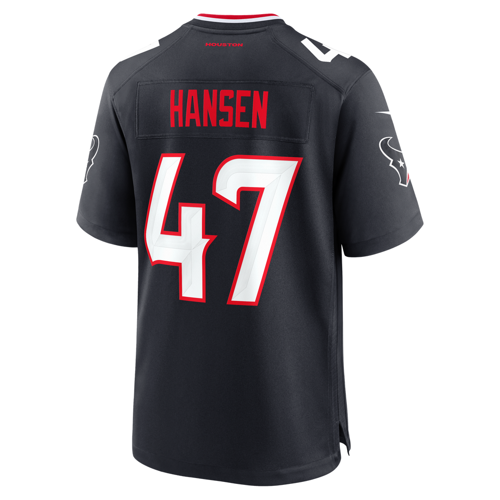Houston Texans Louis Hansen Navy Team Game Football Jersey