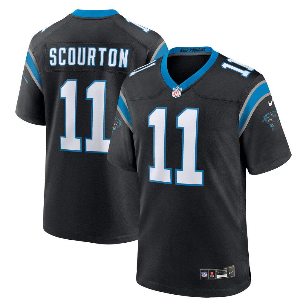 Carolina Panthers Nic Scourton Black Team Game Football Jersey
