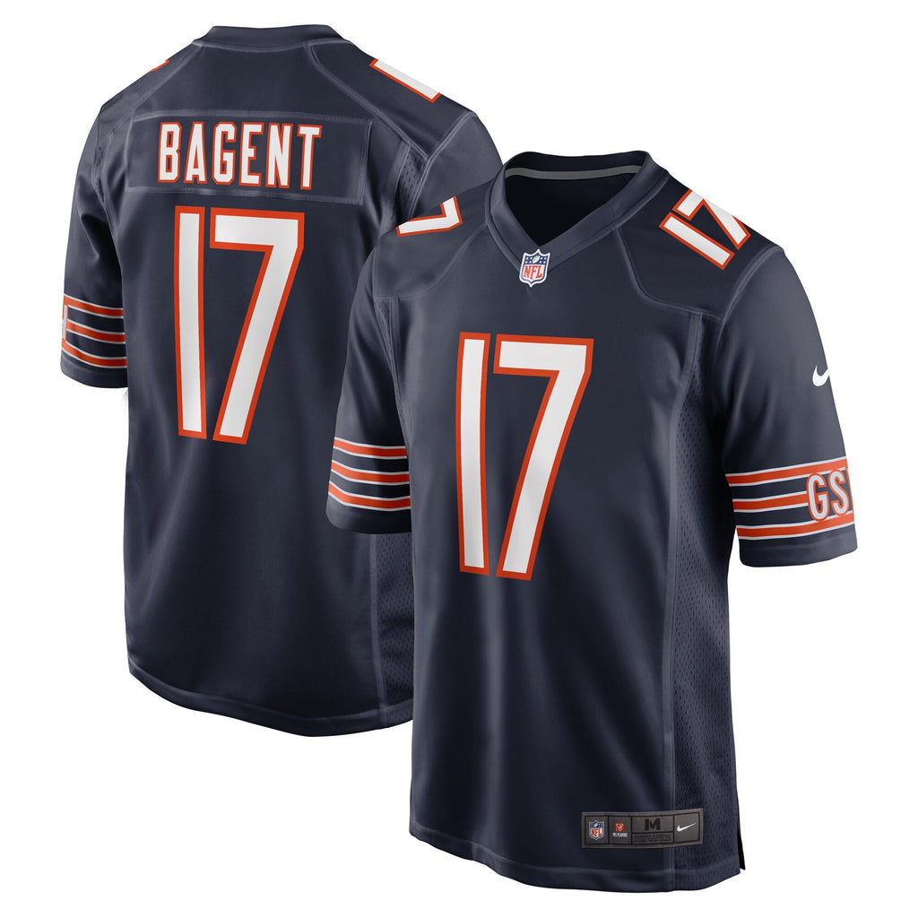 Chicago Bears Tyson Bagent Navy Game Football Jersey