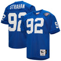 New York Giants 1994 Michael Strahan Royal Throwback Retired Player Football Jersey